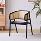 Contemporary Solid Wood Home Dining Arm Chair Open Back Dining Side Chair Black Natural Clearhalo 'Dining Chairs' 'Dining Tables & Seating' 'dining_chair' 'furn' 'furn_dining_chair' 'Furniture' 'furniture_dining_chair' 'Kitchen & Dining Furniture' 4831868