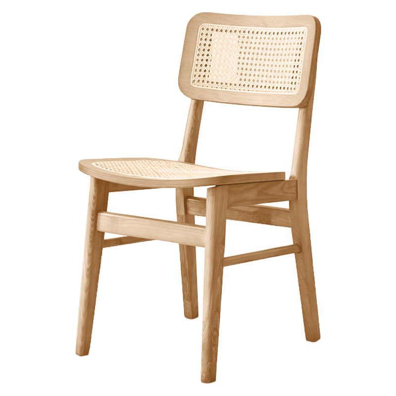 Glam Rattan Patio Dining Chair Open Back Dining Side Chair for Dining Room Natural 1 Piece Clearhalo 'Dining Chairs' 'Dining Tables & Seating' 'dining_chair' 'furn' 'furn_dining_chair' 'Furniture' 'furniture_dining_chair' 'Kitchen & Dining Furniture' 4831878