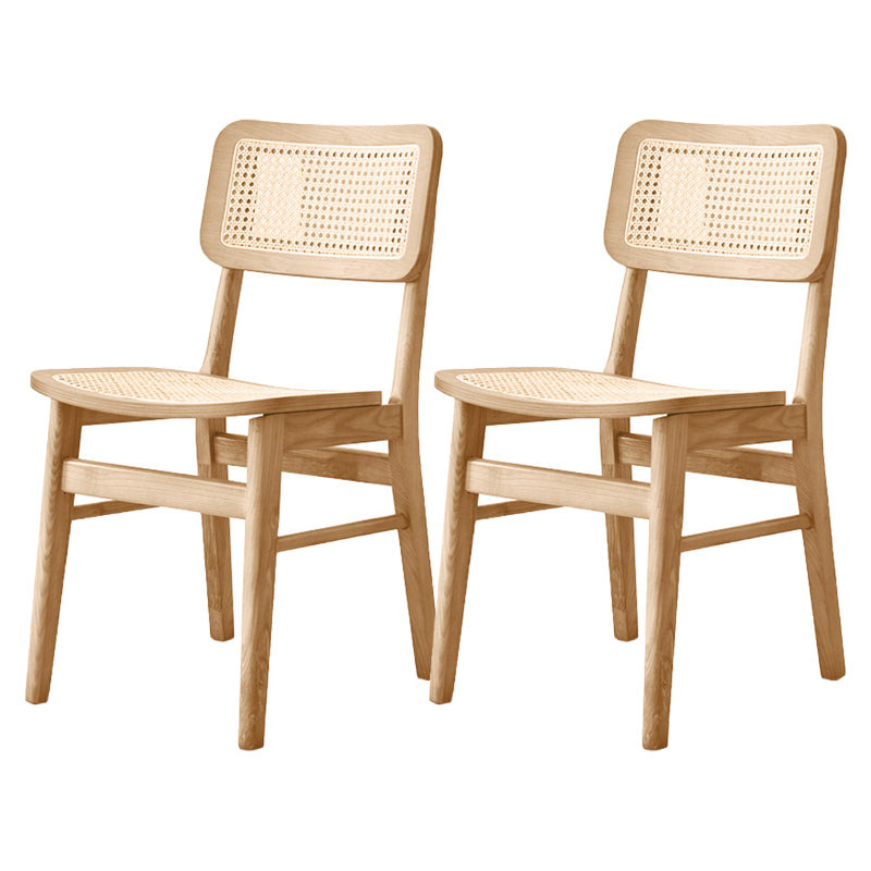 Glam Rattan Patio Dining Chair Open Back Dining Side Chair for Dining Room Natural 2 Piece Set Clearhalo 'Dining Chairs' 'Dining Tables & Seating' 'dining_chair' 'furn' 'furn_dining_chair' 'Furniture' 'furniture_dining_chair' 'Kitchen & Dining Furniture' 4831881