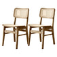 Glam Rattan Patio Dining Chair Open Back Dining Side Chair for Dining Room Walnut 2 Piece Set Clearhalo 'Dining Chairs' 'Dining Tables & Seating' 'dining_chair' 'furn' 'furn_dining_chair' 'Furniture' 'furniture_dining_chair' 'Kitchen & Dining Furniture' 4831886