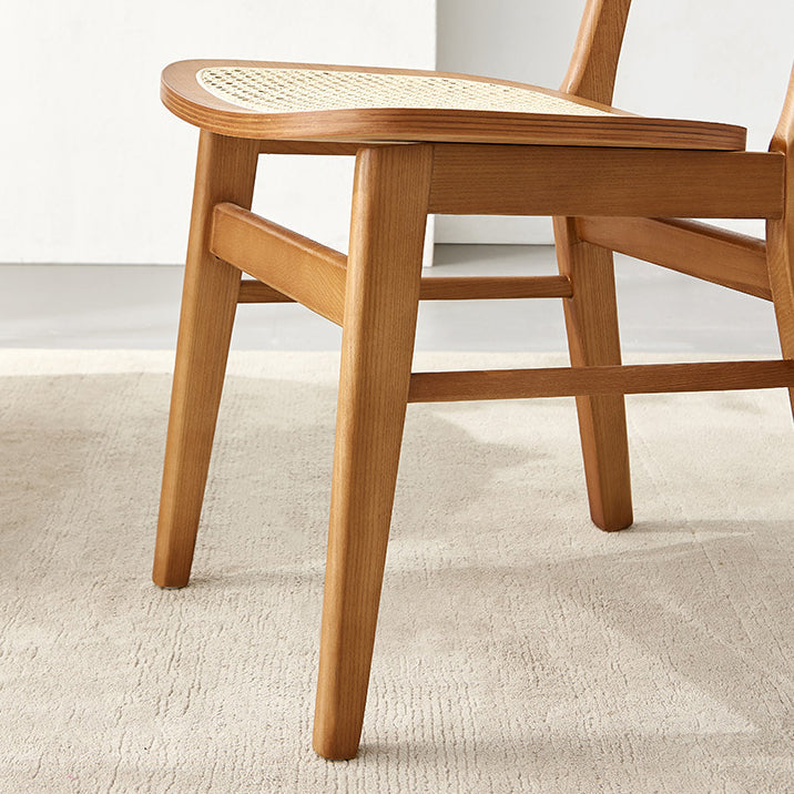 Glam Rattan Patio Dining Chair Open Back Dining Side Chair for Dining Room Clearhalo 'Dining Chairs' 'Dining Tables & Seating' 'dining_chair' 'furn' 'furn_dining_chair' 'Furniture' 'furniture_dining_chair' 'Kitchen & Dining Furniture' 4831890