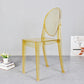 Modern Stackable Plastic Chair King Louis Back Side Chair for Dining Room Clear Yellow 1 Piece Clearhalo 'Dining Chairs' 'Dining Tables & Seating' 'dining_chair' 'Furniture' 'furniture_dining_chair' 'Kitchen & Dining Furniture' 4831919