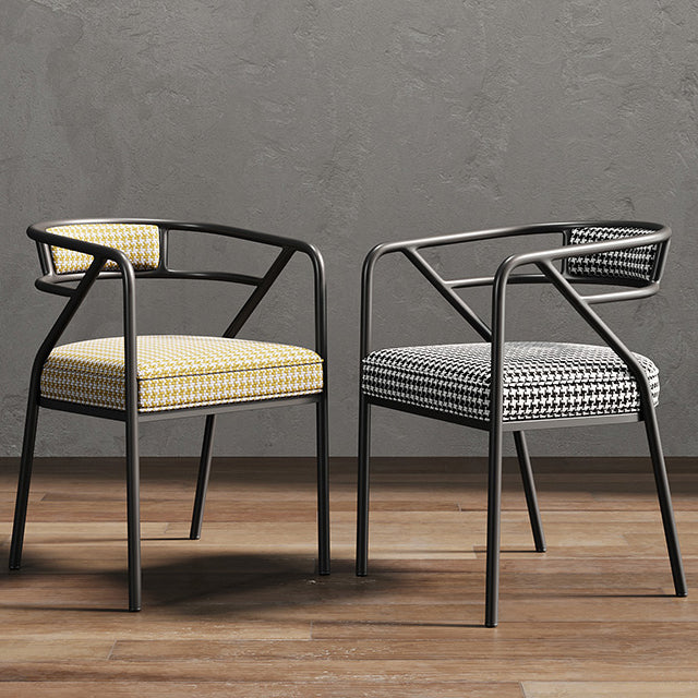 Glam Metal Arm Chair Open Back Dining Side Chair with Upholstered 21.6"x22.8"x29.5" Clearhalo 'Dining Chairs' 'Dining Tables & Seating' 'dining_chair' 'furn' 'furn_dining_chair' 'Furniture' 'furniture_dining_chair' 'Kitchen & Dining Furniture' 4831938