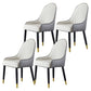 Glam Style Wood Chair Faux Leather Parsons Side Chair for Dining Room 20.8"x21.6"x35.4" White 4 Piece Set Clearhalo 'Dining Chairs' 'Dining Tables & Seating' 'dining_chair' 'furn' 'furn_dining_chair' 'Furniture' 'furniture_dining_chair' 'Kitchen & Dining Furniture' 4832015