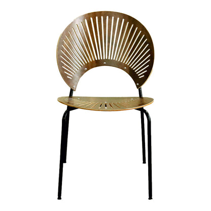 Contemporary Stainless Steel Legs Armless Dining Chairs Open Back Dining Side Chair Walnut 1 Piece Clearhalo 'Dining Chairs' 'Dining Tables & Seating' 'dining_chair' 'furn' 'furn_dining_chair' 'Furniture' 'furniture_dining_chair' 'Kitchen & Dining Furniture' 4832039