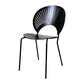 Contemporary Stainless Steel Legs Armless Dining Chairs Open Back Dining Side Chair Black 1 Piece Clearhalo 'Dining Chairs' 'Dining Tables & Seating' 'dining_chair' 'furn' 'furn_dining_chair' 'Furniture' 'furniture_dining_chair' 'Kitchen & Dining Furniture' 4832042