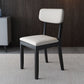 Glam Wood Chair Open Back Dining Side Chair for Dining Room with Upholstered Black White 1 Piece Clearhalo 'Dining Chairs' 'Dining Tables & Seating' 'dining_chair' 'furn' 'furn_dining_chair' 'Furniture' 'furniture_dining_chair' 'Kitchen & Dining Furniture' 4832051