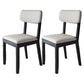 Glam Wood Chair Open Back Dining Side Chair for Dining Room with Upholstered Black White 2 Piece Set Clearhalo 'Dining Chairs' 'Dining Tables & Seating' 'dining_chair' 'furn' 'furn_dining_chair' 'Furniture' 'furniture_dining_chair' 'Kitchen & Dining Furniture' 4832052