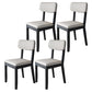 Glam Wood Chair Open Back Dining Side Chair for Dining Room with Upholstered Black White 4 Piece Set Clearhalo 'Dining Chairs' 'Dining Tables & Seating' 'dining_chair' 'furn' 'furn_dining_chair' 'Furniture' 'furniture_dining_chair' 'Kitchen & Dining Furniture' 4832055