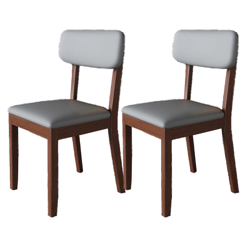 Glam Wood Chair Open Back Dining Side Chair for Dining Room with Upholstered Grey 2 Piece Set Clearhalo 'Dining Chairs' 'Dining Tables & Seating' 'dining_chair' 'furn' 'furn_dining_chair' 'Furniture' 'furniture_dining_chair' 'Kitchen & Dining Furniture' 4832058
