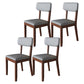 Glam Wood Chair Open Back Dining Side Chair for Dining Room with Upholstered Grey 4 Piece Set Clearhalo 'Dining Chairs' 'Dining Tables & Seating' 'dining_chair' 'furn' 'furn_dining_chair' 'Furniture' 'furniture_dining_chair' 'Kitchen & Dining Furniture' 4832060