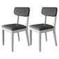 Glam Wood Chair Open Back Dining Side Chair for Dining Room with Upholstered White-Gray 2 Piece Set Clearhalo 'Dining Chairs' 'Dining Tables & Seating' 'dining_chair' 'furn' 'furn_dining_chair' 'Furniture' 'furniture_dining_chair' 'Kitchen & Dining Furniture' 4832065