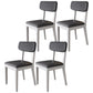 Glam Wood Chair Open Back Dining Side Chair for Dining Room with Upholstered White-Gray 4 Piece Set Clearhalo 'Dining Chairs' 'Dining Tables & Seating' 'dining_chair' 'furn' 'furn_dining_chair' 'Furniture' 'furniture_dining_chair' 'Kitchen & Dining Furniture' 4832066