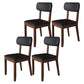 Glam Wood Chair Open Back Dining Side Chair for Dining Room with Upholstered Walnut 4 Piece Set Clearhalo 'Dining Chairs' 'Dining Tables & Seating' 'dining_chair' 'furn' 'furn_dining_chair' 'Furniture' 'furniture_dining_chair' 'Kitchen & Dining Furniture' 4832069