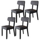 Glam Wood Chair Open Back Dining Side Chair for Dining Room with Upholstered Black 4 Piece Set Clearhalo 'Dining Chairs' 'Dining Tables & Seating' 'dining_chair' 'furn' 'furn_dining_chair' 'Furniture' 'furniture_dining_chair' 'Kitchen & Dining Furniture' 4832072