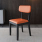 Glam Wood Chair Open Back Dining Side Chair for Dining Room with Upholstered Orange 1 Piece Clearhalo 'Dining Chairs' 'Dining Tables & Seating' 'dining_chair' 'furn' 'furn_dining_chair' 'Furniture' 'furniture_dining_chair' 'Kitchen & Dining Furniture' 4832073