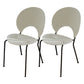 Metal Kitchen and Dining Room Chair Open Back Dining Side Black and Silver Chair White 2 Piece Set Black Clearhalo 'Dining Chairs' 'Dining Tables & Seating' 'dining_chair' 'furn' 'furn_dining_chair' 'Furniture' 'furniture_dining_chair' 'Kitchen & Dining Furniture' 4832102