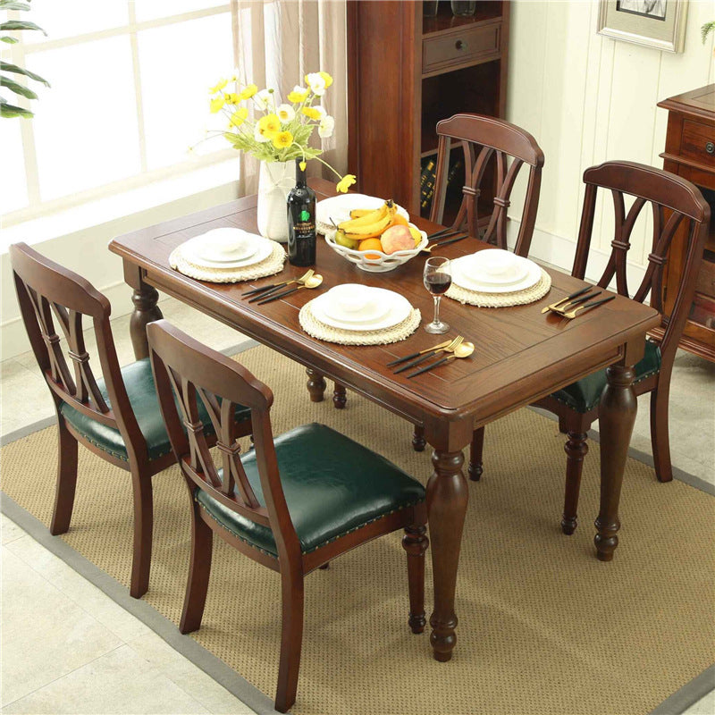 Glam Wood Dining Chair Cross Back Folding Chair for Dining Room in Brown Clearhalo 'Dining Chairs' 'Dining Tables & Seating' 'dining_chair' 'furn' 'furn_dining_chair' 'Furniture' 'furniture_dining_chair' 'Kitchen & Dining Furniture' 4832127