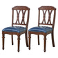 Glam Wood Dining Chair Cross Back Folding Chair for Dining Room in Brown Blue 2 Piece Set Clearhalo 'Dining Chairs' 'Dining Tables & Seating' 'dining_chair' 'furn' 'furn_dining_chair' 'Furniture' 'furniture_dining_chair' 'Kitchen & Dining Furniture' 4832134