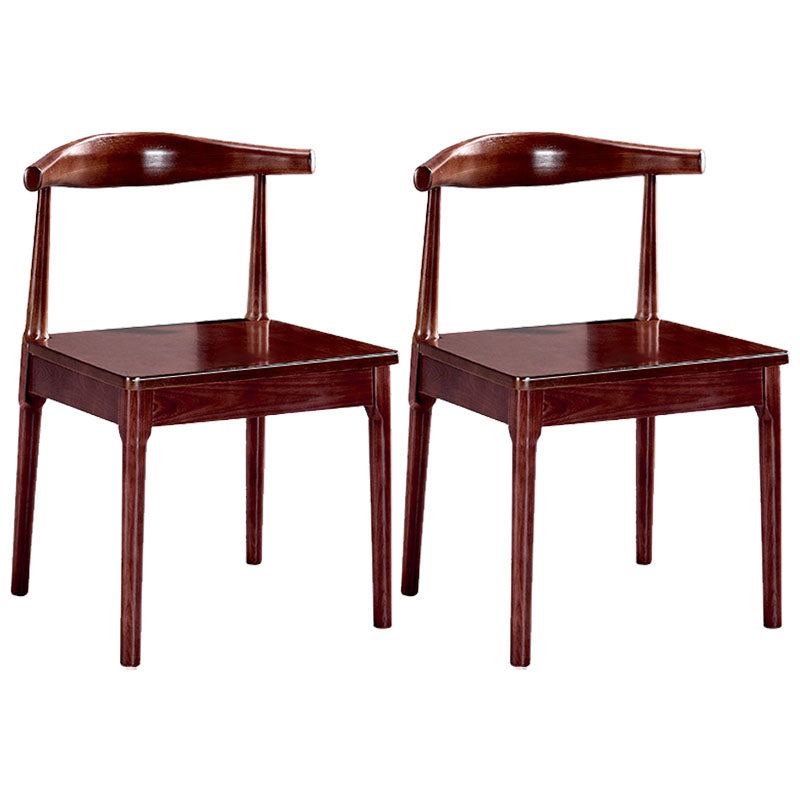 Glam Wood Chair Open Back Dining Side Chair for Dining Room 16.5"x16.9"x30" Red Brown 2 Piece Set Clearhalo 'Dining Chairs' 'Dining Tables & Seating' 'dining_chair' 'furn' 'furn_dining_chair' 'Furniture' 'furniture_dining_chair' 'Kitchen & Dining Furniture' 4832144