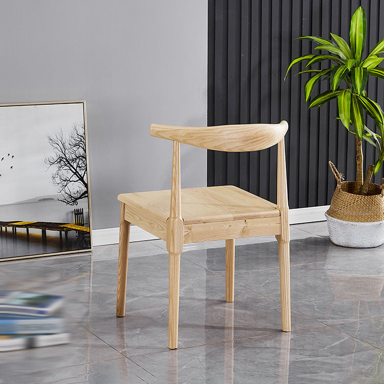 Glam Wood Chair Open Back Dining Side Chair for Dining Room 16.5"x16.9"x30" Clearhalo 'Dining Chairs' 'Dining Tables & Seating' 'dining_chair' 'furn' 'furn_dining_chair' 'Furniture' 'furniture_dining_chair' 'Kitchen & Dining Furniture' 4832146