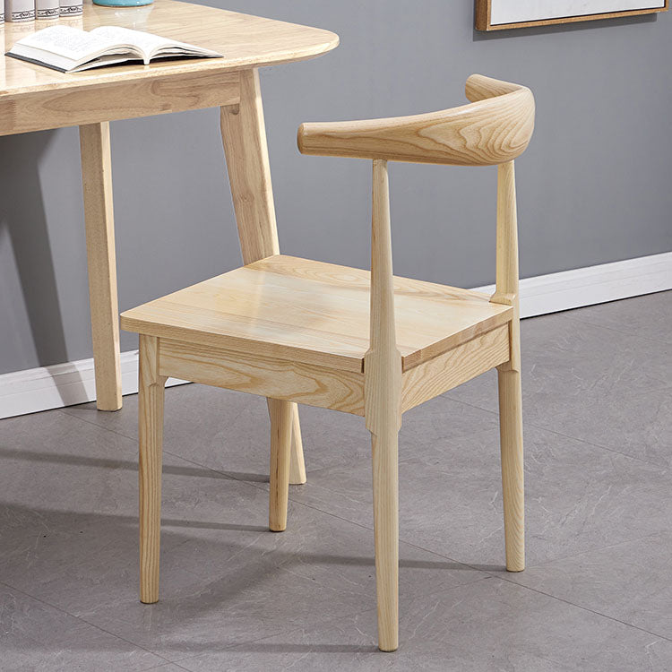 Glam Wood Chair Open Back Dining Side Chair for Dining Room 16.5"x16.9"x30" Clearhalo 'Dining Chairs' 'Dining Tables & Seating' 'dining_chair' 'furn' 'furn_dining_chair' 'Furniture' 'furniture_dining_chair' 'Kitchen & Dining Furniture' 4832148