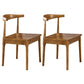 Glam Wood Chair Open Back Dining Side Chair for Dining Room 16.5"x16.9"x30" Dark Wood 2 Piece Set Clearhalo 'Dining Chairs' 'Dining Tables & Seating' 'dining_chair' 'furn' 'furn_dining_chair' 'Furniture' 'furniture_dining_chair' 'Kitchen & Dining Furniture' 4832156
