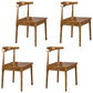 Glam Wood Chair Open Back Dining Side Chair for Dining Room 16.5"x16.9"x30" Dark Wood 4 Piece Set Clearhalo 'Dining Chairs' 'Dining Tables & Seating' 'dining_chair' 'furn' 'furn_dining_chair' 'Furniture' 'furniture_dining_chair' 'Kitchen & Dining Furniture' 4832158