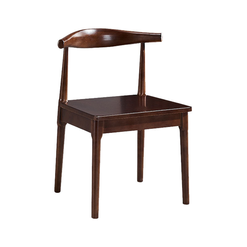 Glam Wood Chair Open Back Dining Side Chair for Dining Room 16.5"x16.9"x30" Walnut 1 Piece Clearhalo 'Dining Chairs' 'Dining Tables & Seating' 'dining_chair' 'furn' 'furn_dining_chair' 'Furniture' 'furniture_dining_chair' 'Kitchen & Dining Furniture' 4832160