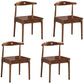 Glam Wood Chair Open Back Dining Side Chair for Dining Room 16.5"x16.9"x30" Brown 4 Piece Set Clearhalo 'Dining Chairs' 'Dining Tables & Seating' 'dining_chair' 'furn' 'furn_dining_chair' 'Furniture' 'furniture_dining_chair' 'Kitchen & Dining Furniture' 4832165