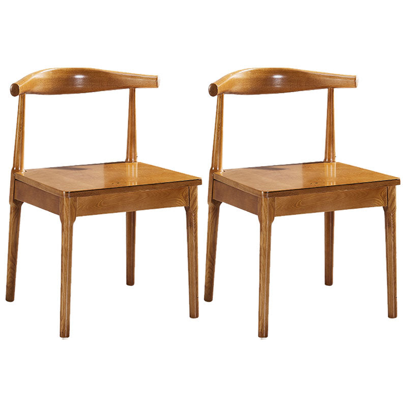 Glam Wood Chair Open Back Dining Side Chair for Dining Room 16.5"x16.9"x30" Wood 2 Piece Set Clearhalo 'Dining Chairs' 'Dining Tables & Seating' 'dining_chair' 'furn' 'furn_dining_chair' 'Furniture' 'furniture_dining_chair' 'Kitchen & Dining Furniture' 4832170
