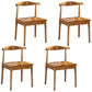 Glam Wood Chair Open Back Dining Side Chair for Dining Room 16.5"x16.9"x30" Wood 4 Piece Set Clearhalo 'Dining Chairs' 'Dining Tables & Seating' 'dining_chair' 'furn' 'furn_dining_chair' 'Furniture' 'furniture_dining_chair' 'Kitchen & Dining Furniture' 4832171