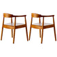Modern Wood Arm Chair Open Back Dining Side Chair for Dining Room 22.8"x19.6"x30" Cherry Wood Wood 2 Piece Set Clearhalo 'Dining Chairs' 'Dining Tables & Seating' 'dining_chair' 'furn' 'furn_dining_chair' 'Furniture' 'furniture_dining_chair' 'Kitchen & Dining Furniture' 4832174