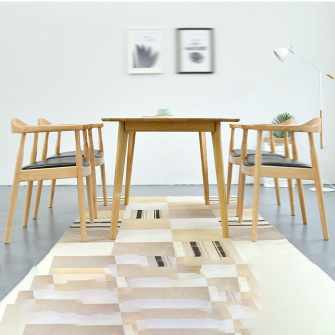 Modern Wood Arm Chair Open Back Dining Side Chair for Dining Room 22.8"x19.6"x30" Clearhalo 'Dining Chairs' 'Dining Tables & Seating' 'dining_chair' 'furn' 'furn_dining_chair' 'Furniture' 'furniture_dining_chair' 'Kitchen & Dining Furniture' 4832175