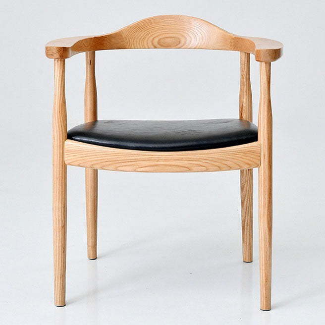 Modern Wood Arm Chair Open Back Dining Side Chair for Dining Room 22.8"x19.6"x30" Clearhalo 'Dining Chairs' 'Dining Tables & Seating' 'dining_chair' 'furn' 'furn_dining_chair' 'Furniture' 'furniture_dining_chair' 'Kitchen & Dining Furniture' 4832177