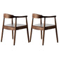 Modern Wood Arm Chair Open Back Dining Side Chair for Dining Room 22.8"x19.6"x30" Black Wood 2 Piece Set Clearhalo 'Dining Chairs' 'Dining Tables & Seating' 'dining_chair' 'furn' 'furn_dining_chair' 'Furniture' 'furniture_dining_chair' 'Kitchen & Dining Furniture' 4832178