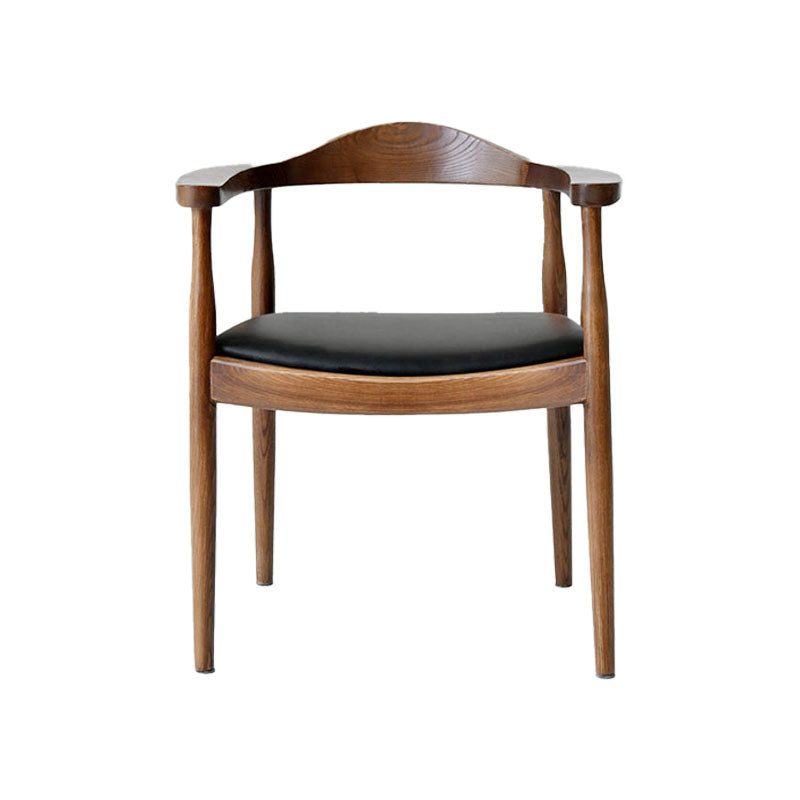 Modern Wood Arm Chair Open Back Dining Side Chair for Dining Room 22.8"x19.6"x30" Clearhalo 'Dining Chairs' 'Dining Tables & Seating' 'dining_chair' 'furn' 'furn_dining_chair' 'Furniture' 'furniture_dining_chair' 'Kitchen & Dining Furniture' 4832181