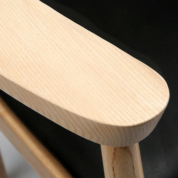 Modern Wood Arm Chair Open Back Dining Side Chair for Dining Room 22.8"x19.6"x30" Clearhalo 'Dining Chairs' 'Dining Tables & Seating' 'dining_chair' 'furn' 'furn_dining_chair' 'Furniture' 'furniture_dining_chair' 'Kitchen & Dining Furniture' 4832184