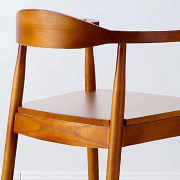 Modern Wood Arm Chair Open Back Dining Side Chair for Dining Room 22.8"x19.6"x30" Clearhalo 'Dining Chairs' 'Dining Tables & Seating' 'dining_chair' 'furn' 'furn_dining_chair' 'Furniture' 'furniture_dining_chair' 'Kitchen & Dining Furniture' 4832188