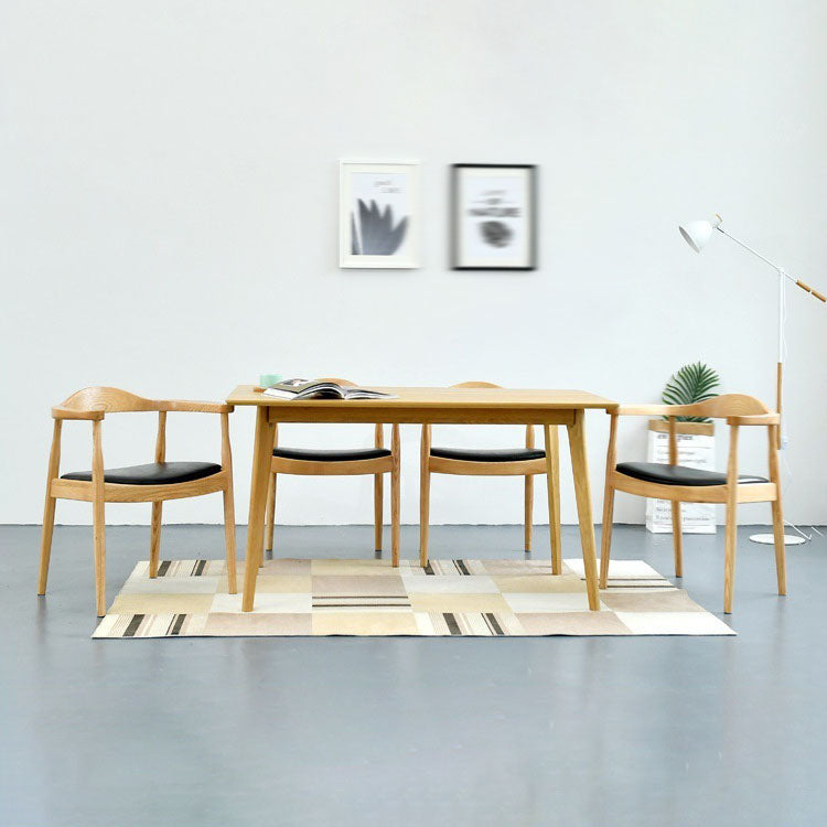 Modern Wood Arm Chair Open Back Dining Side Chair for Dining Room 22.8"x19.6"x30" Clearhalo 'Dining Chairs' 'Dining Tables & Seating' 'dining_chair' 'furn' 'furn_dining_chair' 'Furniture' 'furniture_dining_chair' 'Kitchen & Dining Furniture' 4832196