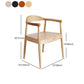 Modern Wood Arm Chair Open Back Dining Side Chair for Dining Room 22.8"x19.6"x30" Clearhalo 'Dining Chairs' 'Dining Tables & Seating' 'dining_chair' 'furn' 'furn_dining_chair' 'Furniture' 'furniture_dining_chair' 'Kitchen & Dining Furniture' 4832197