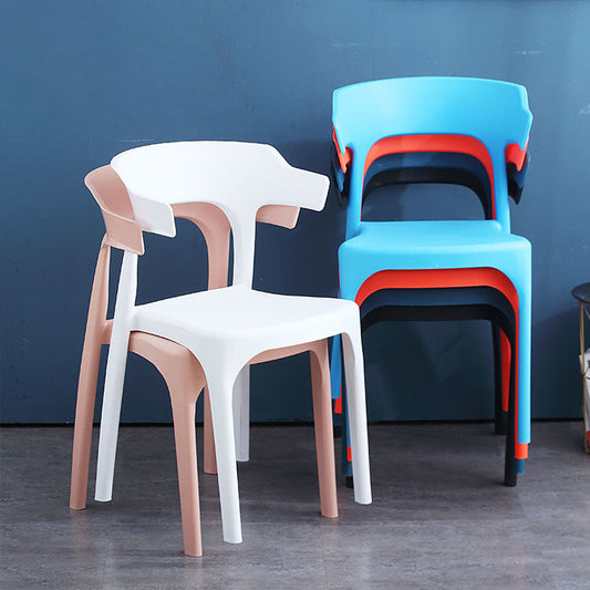 Contemporary Plastic Kitchen and Dining Room Chair Open Back Dining Side Chair Clearhalo 'Dining Chairs' 'Dining Tables & Seating' 'dining_chair' 'furn' 'furn_dining_chair' 'Furniture' 'furniture_dining_chair' 'Kitchen & Dining Furniture' 4832202