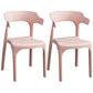 Contemporary Plastic Kitchen and Dining Room Chair Open Back Dining Side Chair Pink 2 Piece Set Clearhalo 'Dining Chairs' 'Dining Tables & Seating' 'dining_chair' 'furn' 'furn_dining_chair' 'Furniture' 'furniture_dining_chair' 'Kitchen & Dining Furniture' 4832224