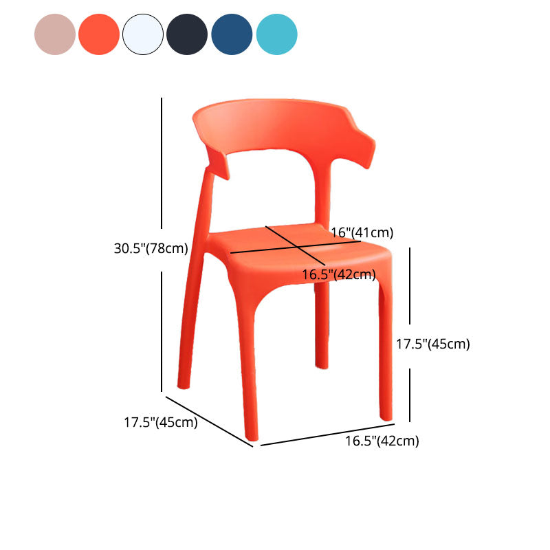Contemporary Plastic Kitchen and Dining Room Chair Open Back Dining Side Chair Clearhalo 'Dining Chairs' 'Dining Tables & Seating' 'dining_chair' 'furn' 'furn_dining_chair' 'Furniture' 'furniture_dining_chair' 'Kitchen & Dining Furniture' 4832229