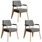 Glam Style Metal Arm Chair Open Back Dining Side Chair with Upholstered (Set of 3) White-Black Brass Gold 3 Piece Set Clearhalo 'Dining Chairs' 'Dining Tables & Seating' 'dining_chair' 'Furniture' 'furniture_dining_chair' 'Kitchen & Dining Furniture' 4832234
