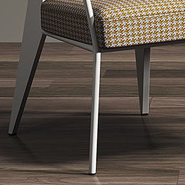 Glam Style Metal Arm Chair Open Back Dining Side Chair with Upholstered (Set of 3) Clearhalo 'Dining Chairs' 'Dining Tables & Seating' 'dining_chair' 'Furniture' 'furniture_dining_chair' 'Kitchen & Dining Furniture' 4832247