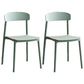 Modern Stackable Plastic Chair Open Back Dining Side Chair for Dining Room Green 2 Piece Set Clearhalo 'Dining Chairs' 'Dining Tables & Seating' 'dining_chair' 'furn' 'furn_dining_chair' 'Furniture' 'furniture_dining_chair' 'Kitchen & Dining Furniture' 4832252
