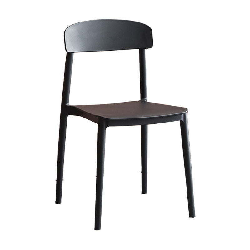 Modern Stackable Plastic Chair Open Back Dining Side Chair for Dining Room Clearhalo 'Dining Chairs' 'Dining Tables & Seating' 'dining_chair' 'furn' 'furn_dining_chair' 'Furniture' 'furniture_dining_chair' 'Kitchen & Dining Furniture' 4832258