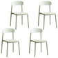 Modern Stackable Plastic Chair Open Back Dining Side Chair for Dining Room Light Green 4 Piece Set Clearhalo 'Dining Chairs' 'Dining Tables & Seating' 'dining_chair' 'furn' 'furn_dining_chair' 'Furniture' 'furniture_dining_chair' 'Kitchen & Dining Furniture' 4832260