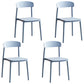Modern Stackable Plastic Chair Open Back Dining Side Chair for Dining Room Blue 4 Piece Set Clearhalo 'Dining Chairs' 'Dining Tables & Seating' 'dining_chair' 'furn' 'furn_dining_chair' 'Furniture' 'furniture_dining_chair' 'Kitchen & Dining Furniture' 4832266